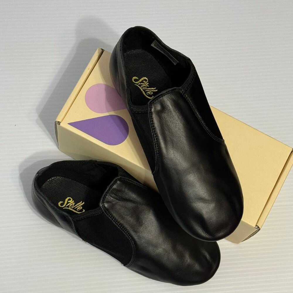 Stelle Jazz Shoes for Unisex Girls & Boys Leather Dance Shoes Black US 4MB